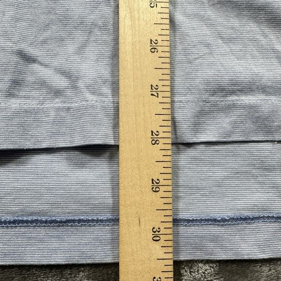 Polo Ralph Lauren Shirt Mens Large Blue‎ Striped Classic Fit Polo Rugby Preppy - Picture 6 of 8